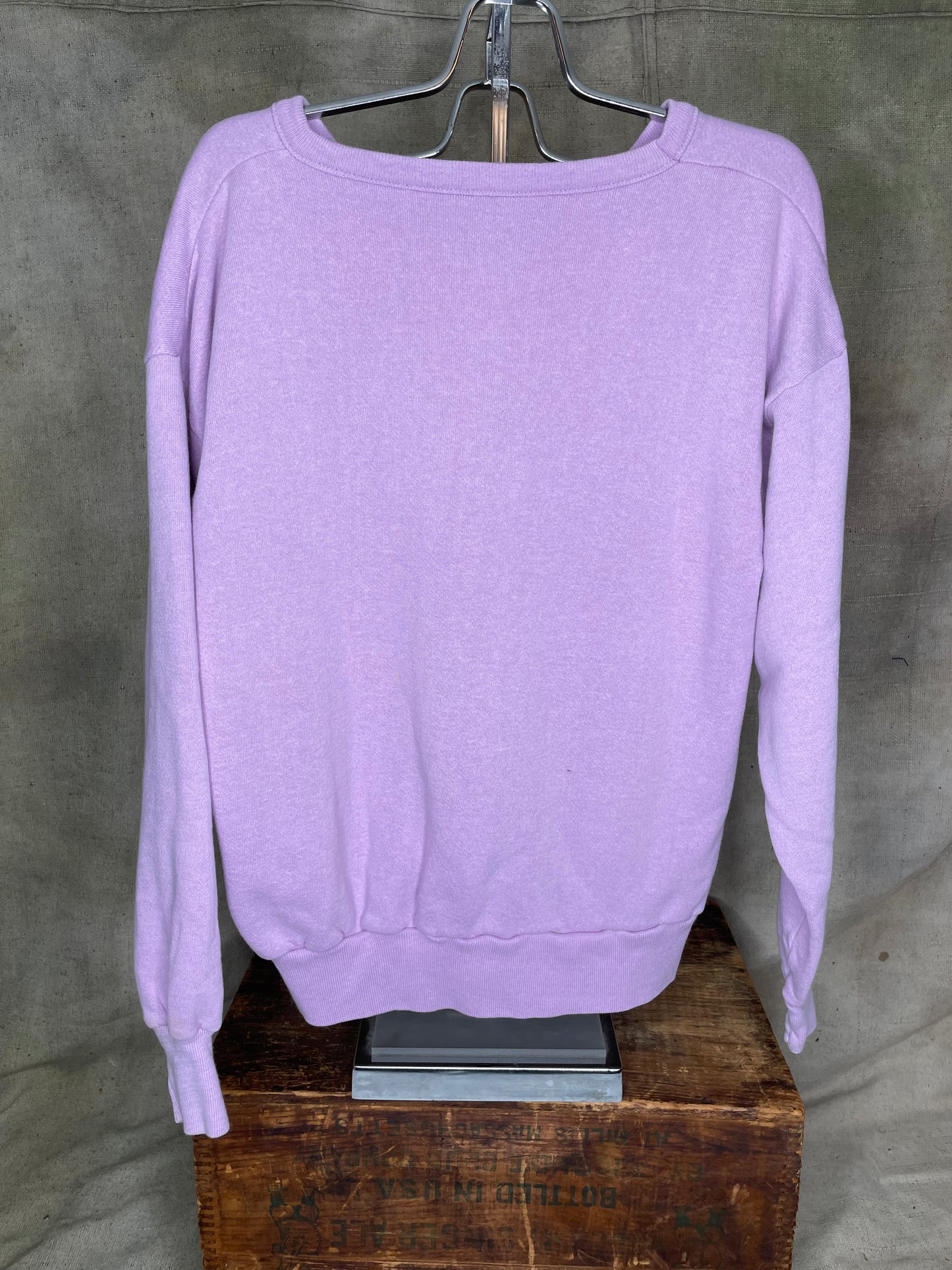Village Vintage Frolicking Bear Logo on Hand Sourced Vintage Sweatshirt Blank M/L