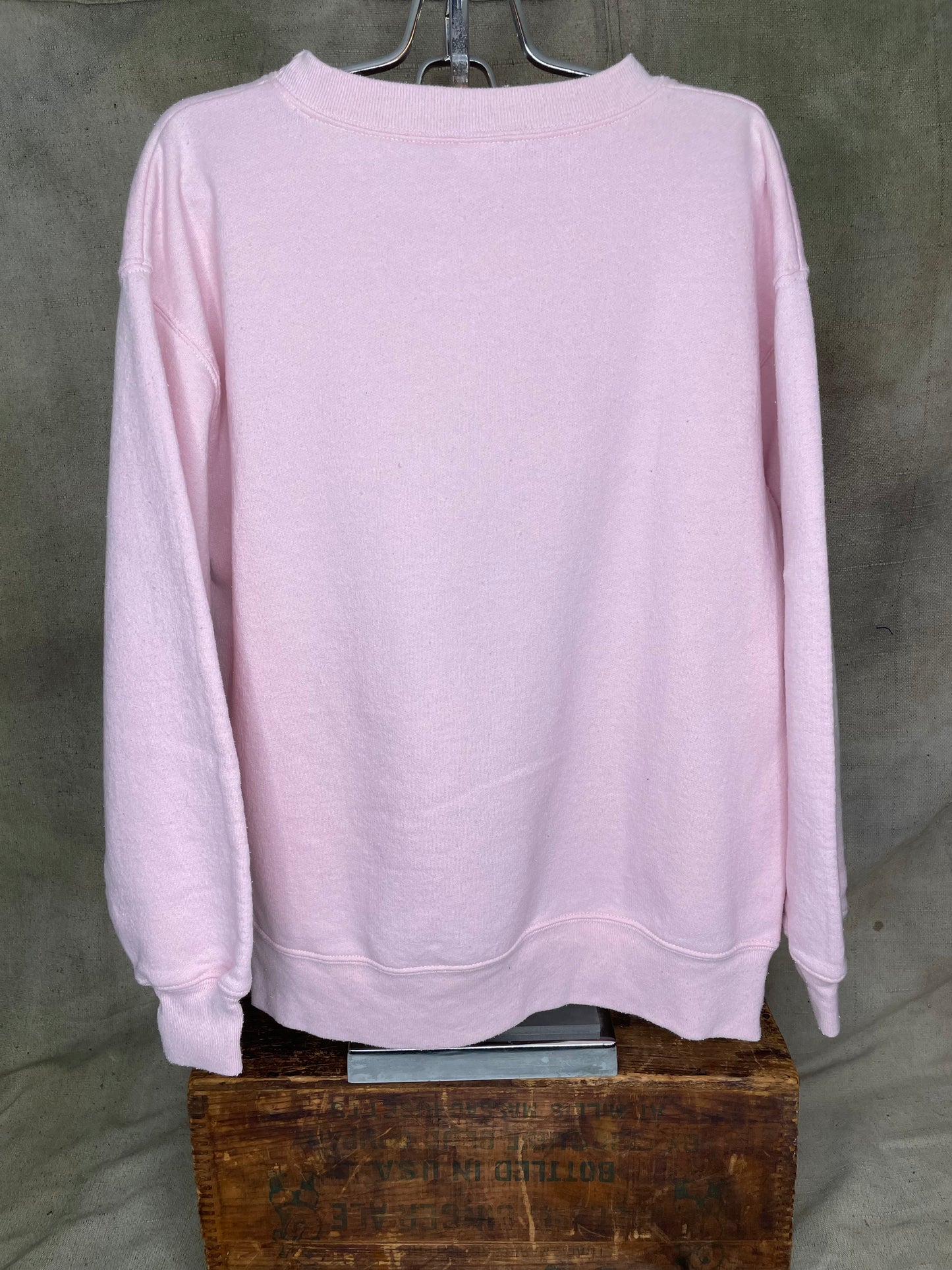 Village Vintage Frolicking Bear Logo on Hand Sourced Vintage Sweatshirt Blank L