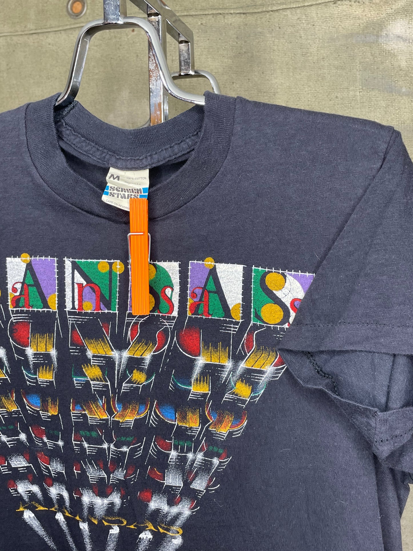Vintage 80s Kansas Band Concert Shirt Sz S Single Stitch