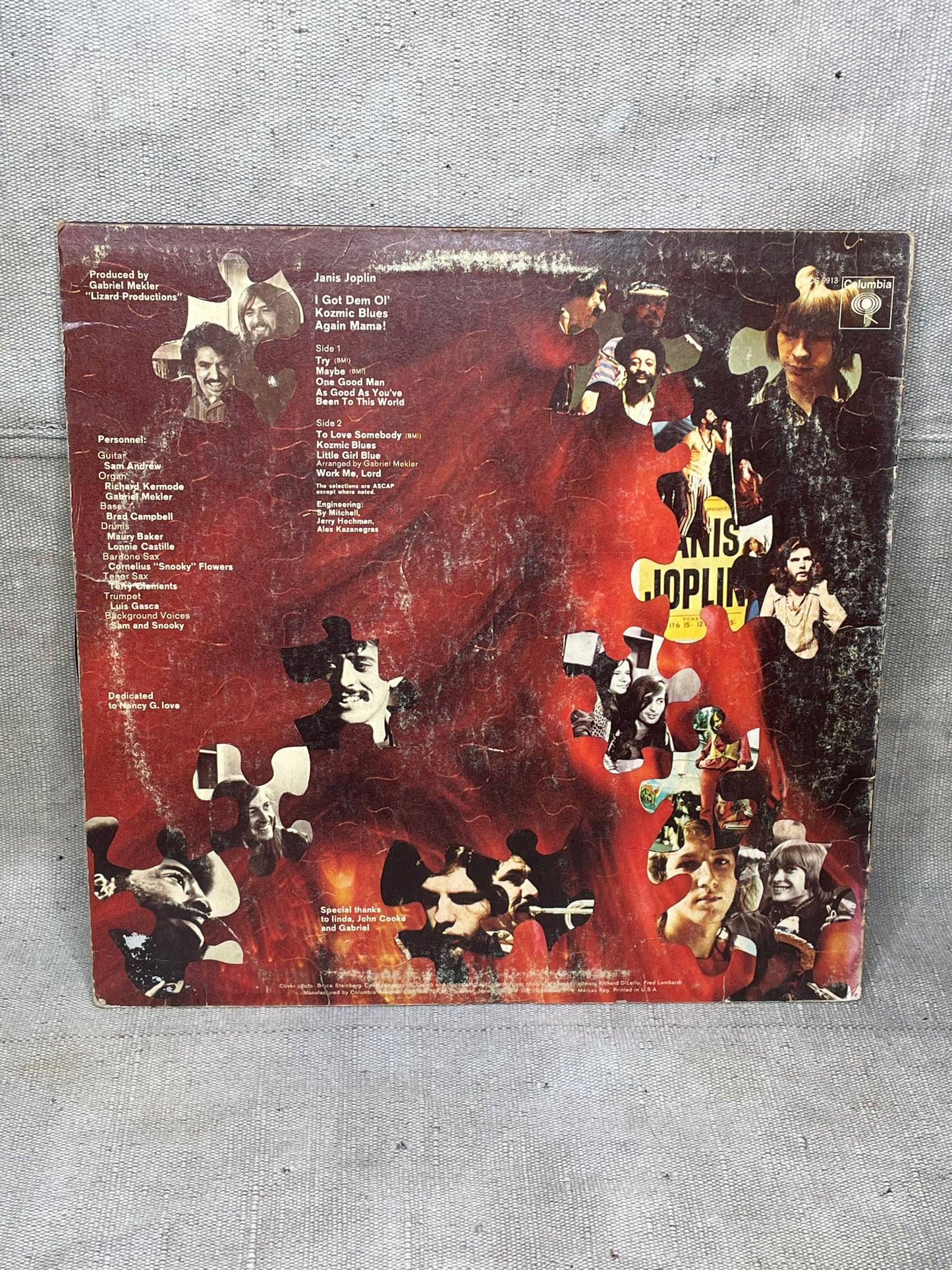 Vintage G- G- Janis Joplin I Got Dem Ol' Kozmic Blues Again Mama! Vinyl Record LP
