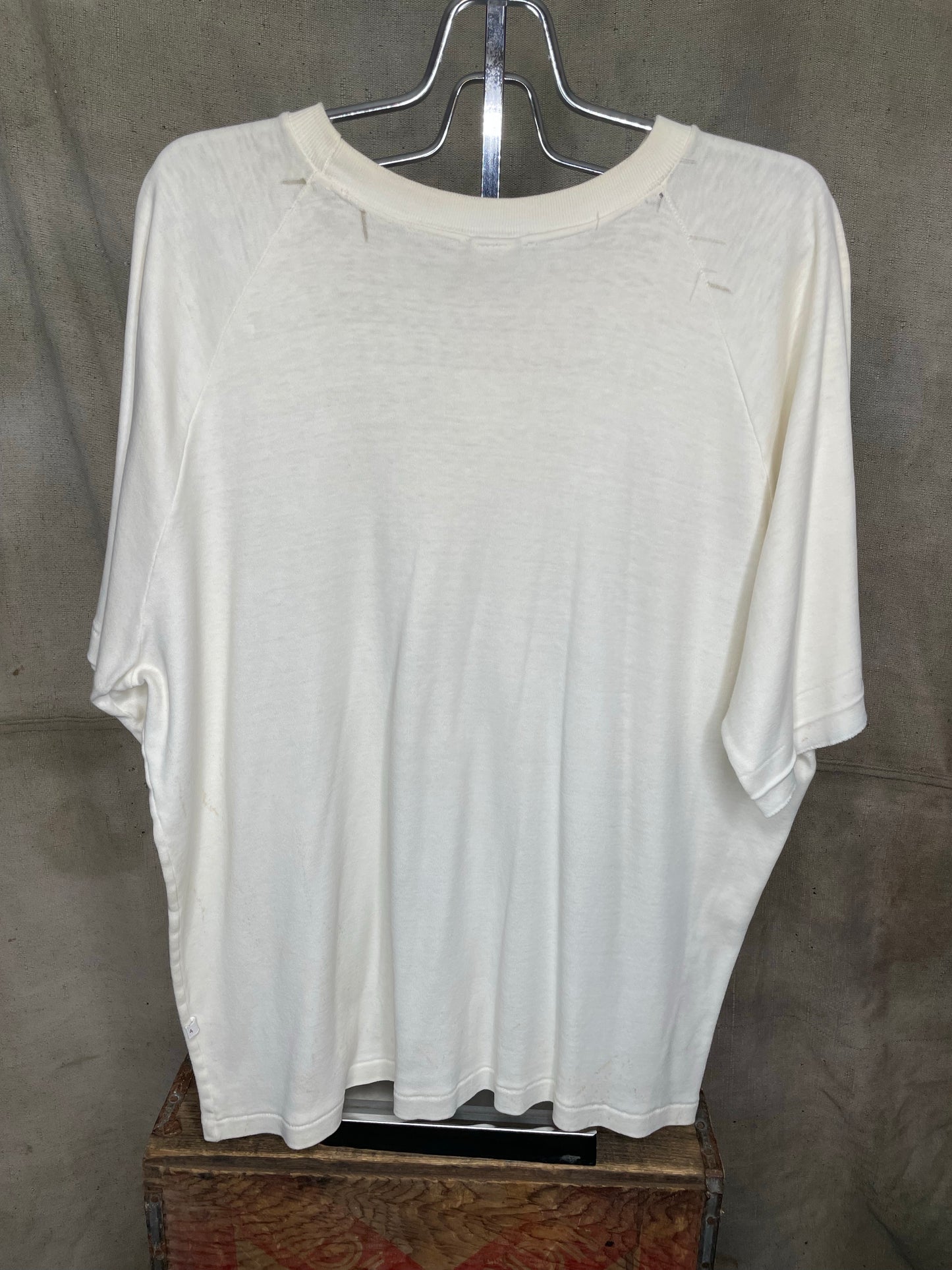 Vintage 70s Hang Ten Embroidered Surfing T Shirt Sz L Single Stitch