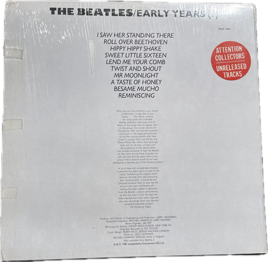 VG+ VG The Beatles/ Early Years (1). Vinyl record British Import 1981 SHRINK-WRAP