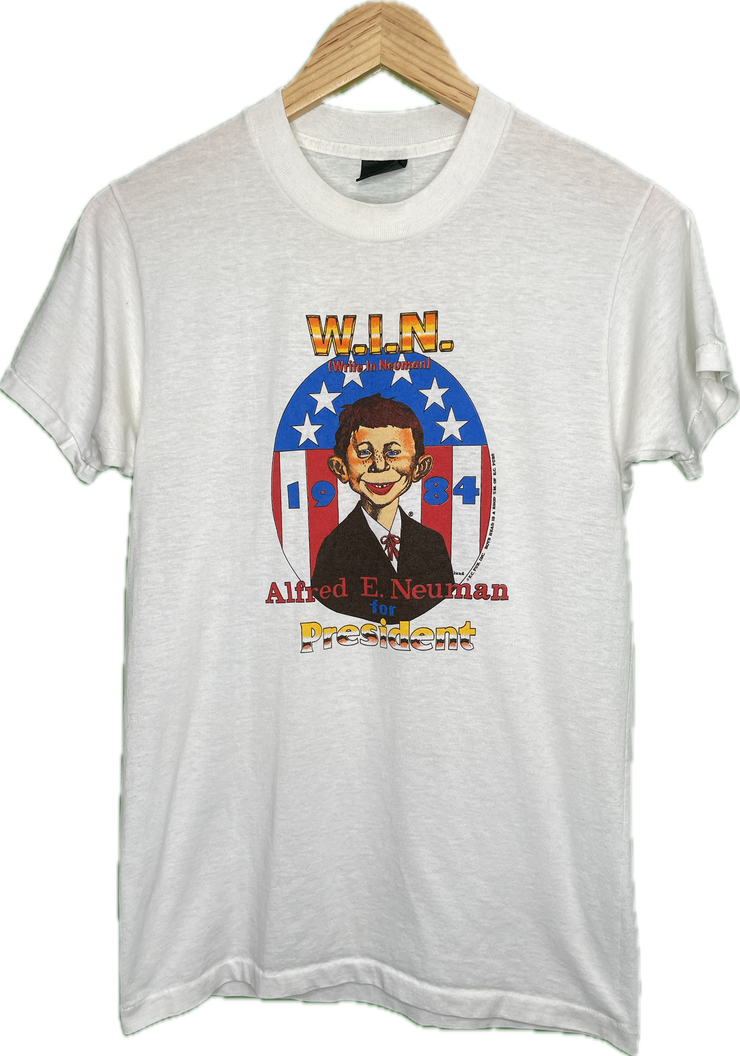 80s Alfred E. Neuman for President Single Stitch T-Shirt Vintage Sz Small