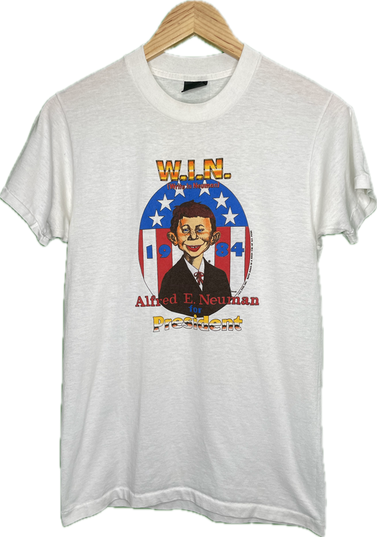 80s Alfred E. Neuman for President Single Stitch T-Shirt Vintage Sz Small