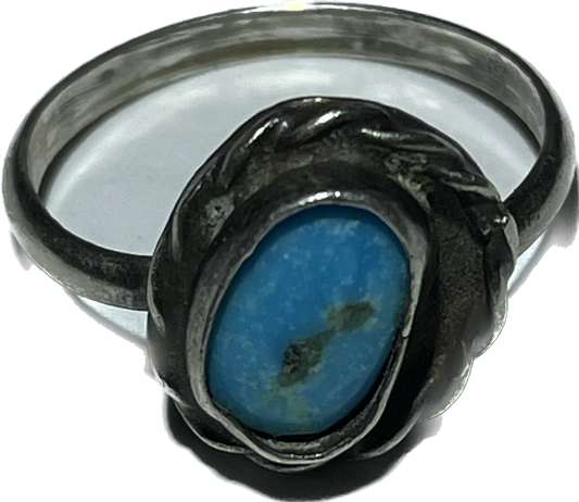 Sz 6 Turquoise Sterling Silver Ring