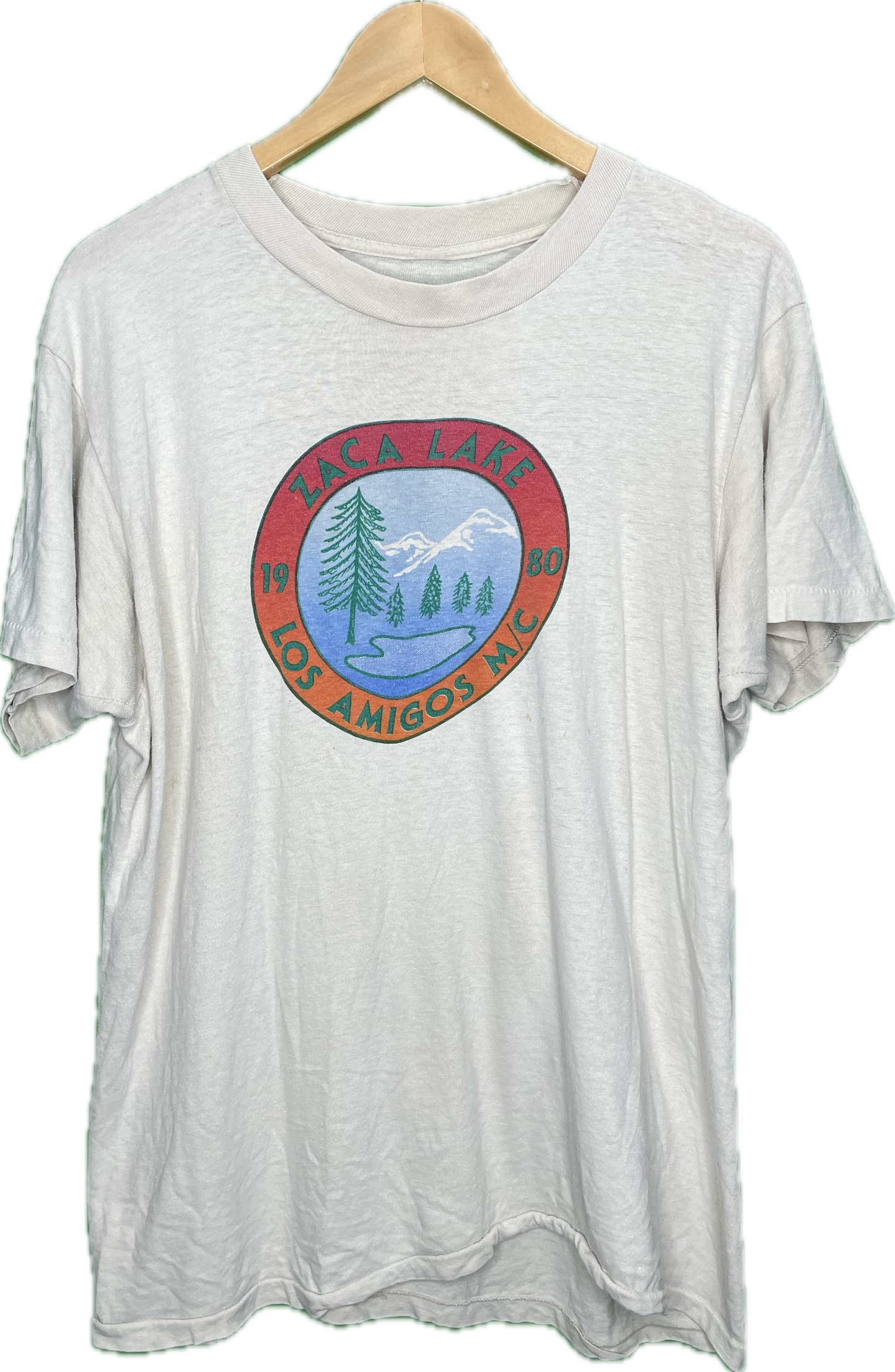 80s Los Amigos Motorcycle Club Zaca Lake T-Shirt Vintage L