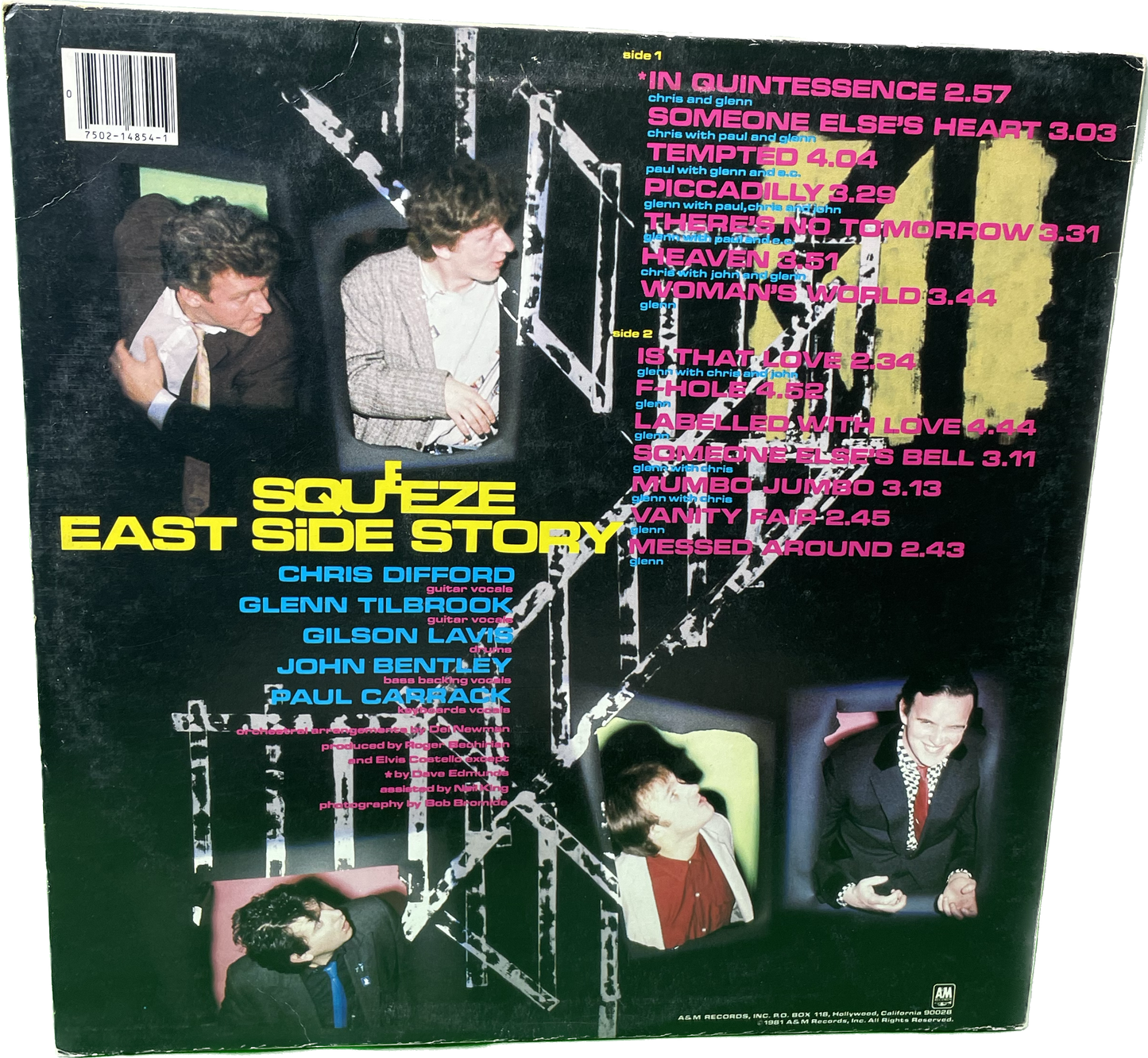 G+ G Squeeze East Side Story LP Vinyl Record Album