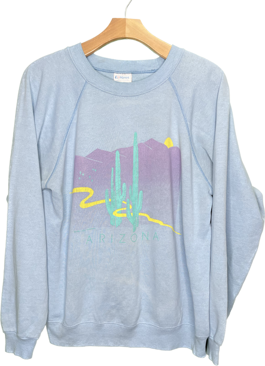 L 90s Arizona Cactus Mountains Desert Sweatshirt