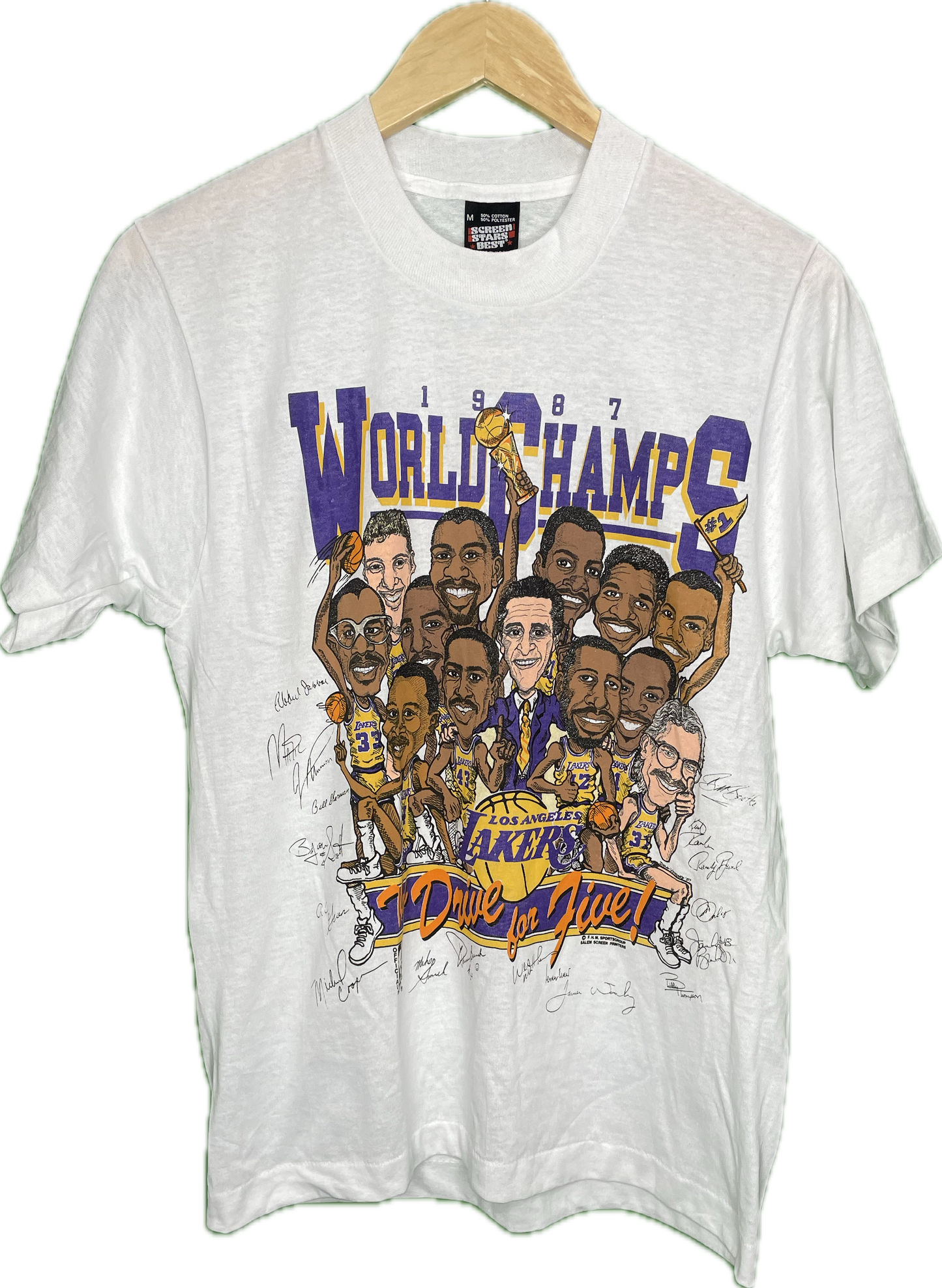 80s Los Angeles Lakers World Champions Champs T-Shirt Vintage Sz Small