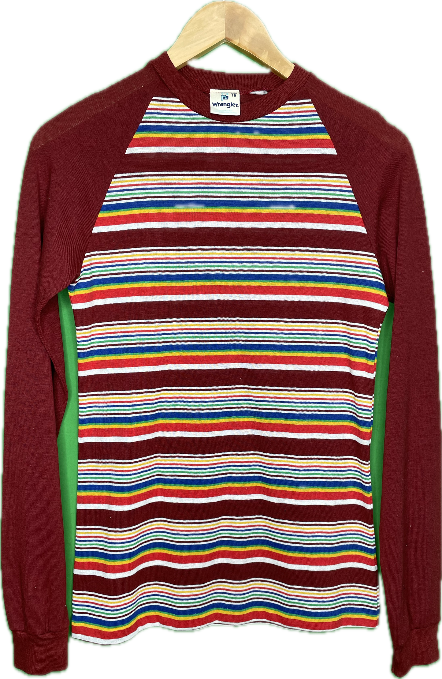 80s Wrangler Stripe Long Sleeve T-Shirt Vintage XS/S