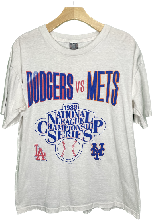 L Vintage Dodgers vs. Mets 80s National League T-Shirt