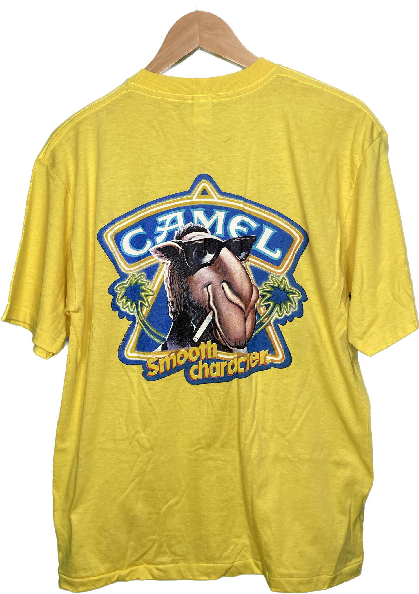 M Camel Cigarettes 80s Joe Camel Single Stitch Pocket T-Shirt