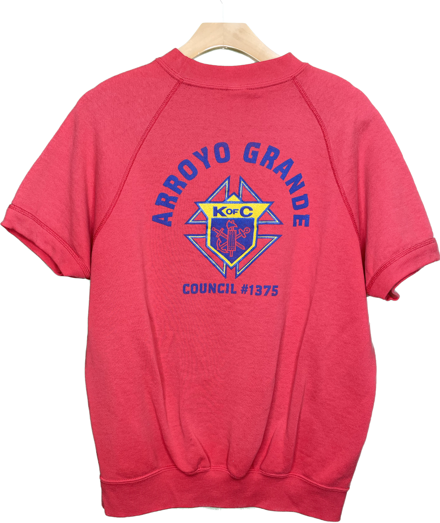 L/XL 80s Arroyo Grande Knights of Columbus Short Sleeve Sweatshirt