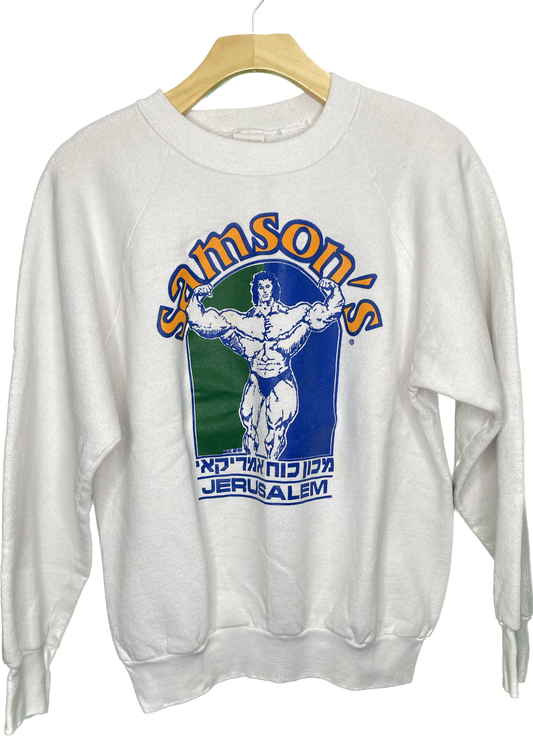 M/L Vintage Samsons Gym Jerusalem Work Out Sweatshirt