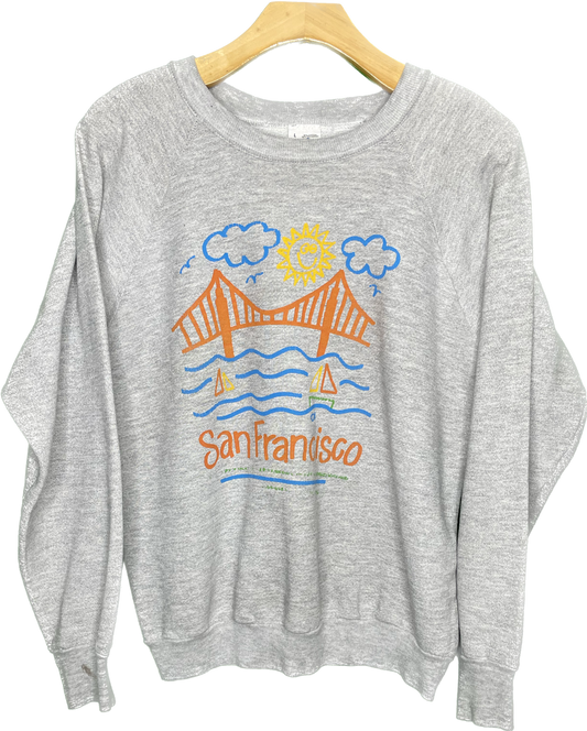 M/L 80s 90s San Francisco California Golden Gate Bridge Sweatshirt