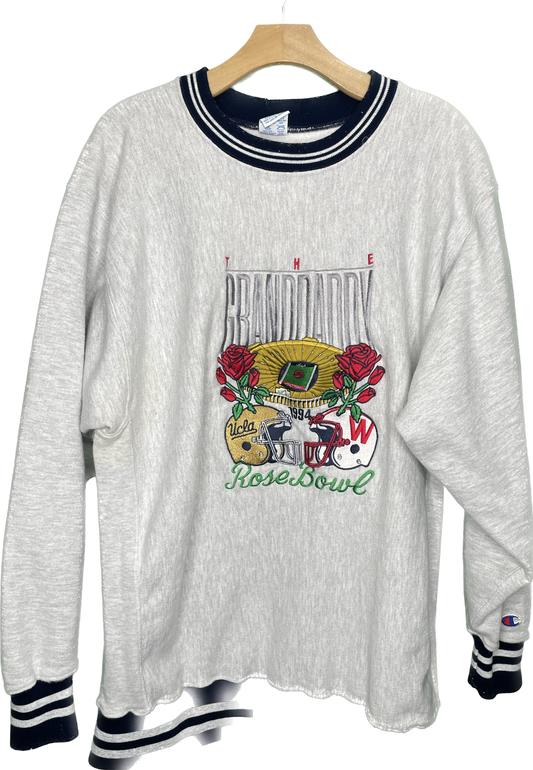 L/XL 90s RoseBowl Football Game UCLA Wisconsin Champion Reverse Weave Sweatshirt