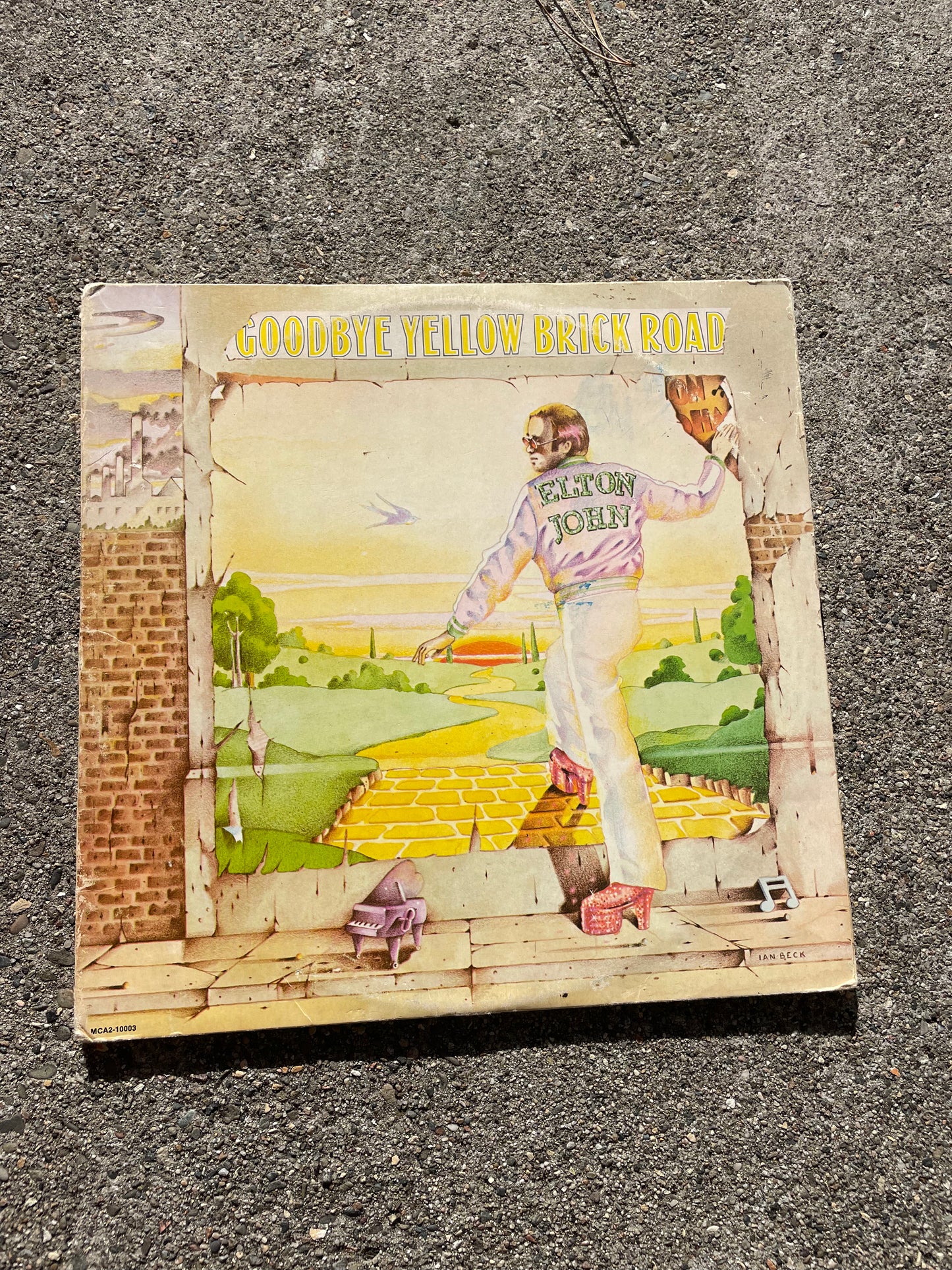 LP G+ G Elton John Goodbye Yellow Brick Road Original US Vinyl