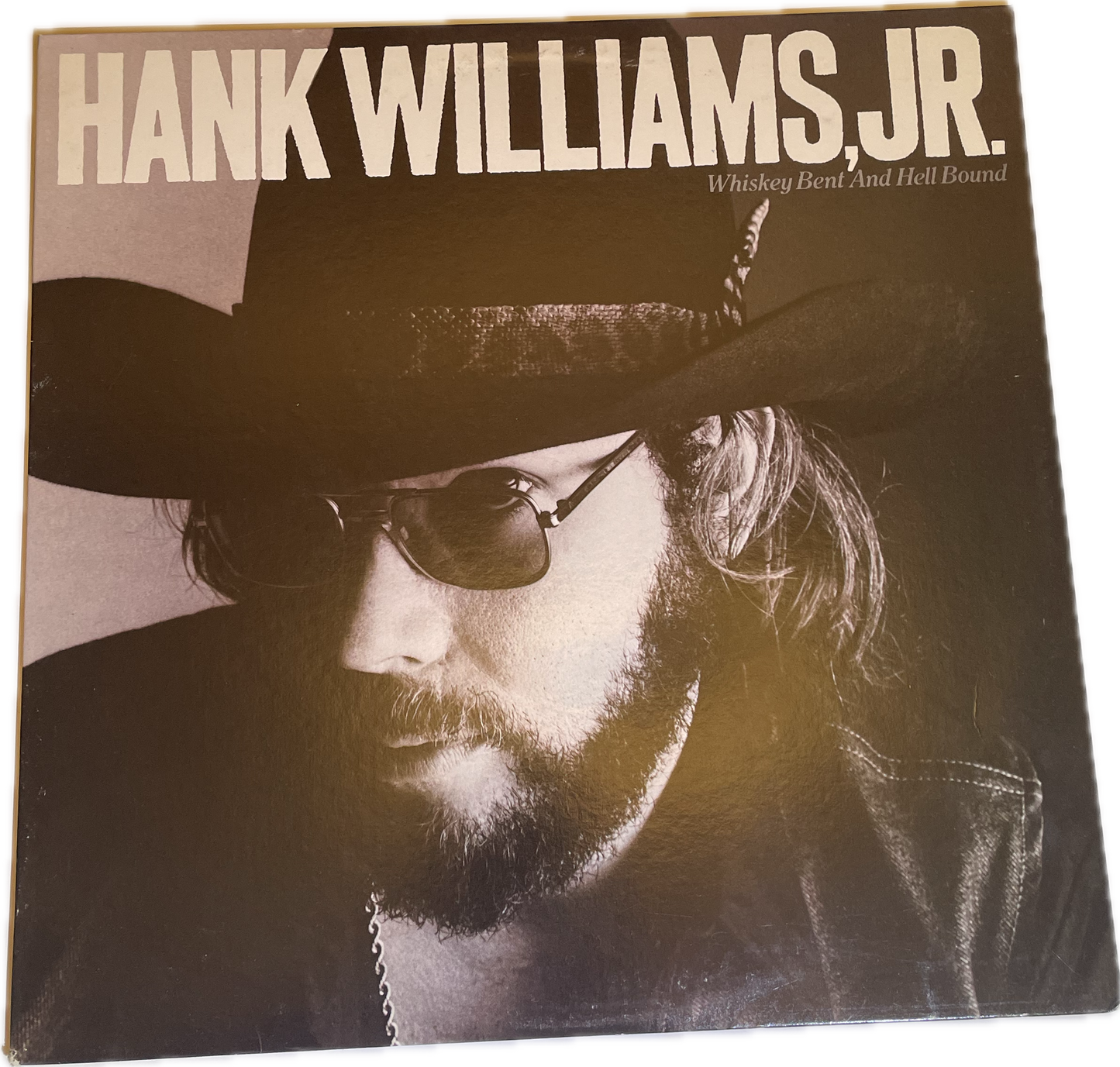 VG VG Hank Williams, Jr. – Whiskey Bent And Hell Bound LP 1979 Elektra