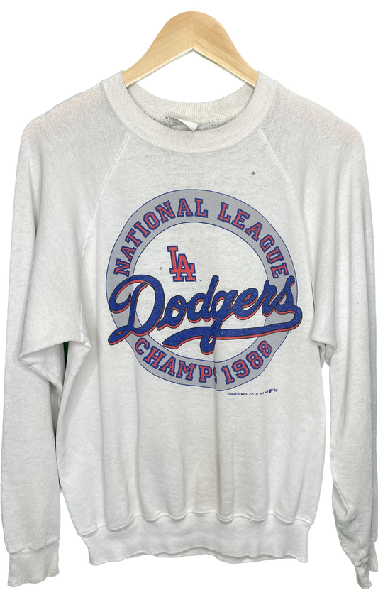 Vintage L/XL Los Angeles Dodgers Champs 88 80s Distressed Thin Sweatshirt Crewneck