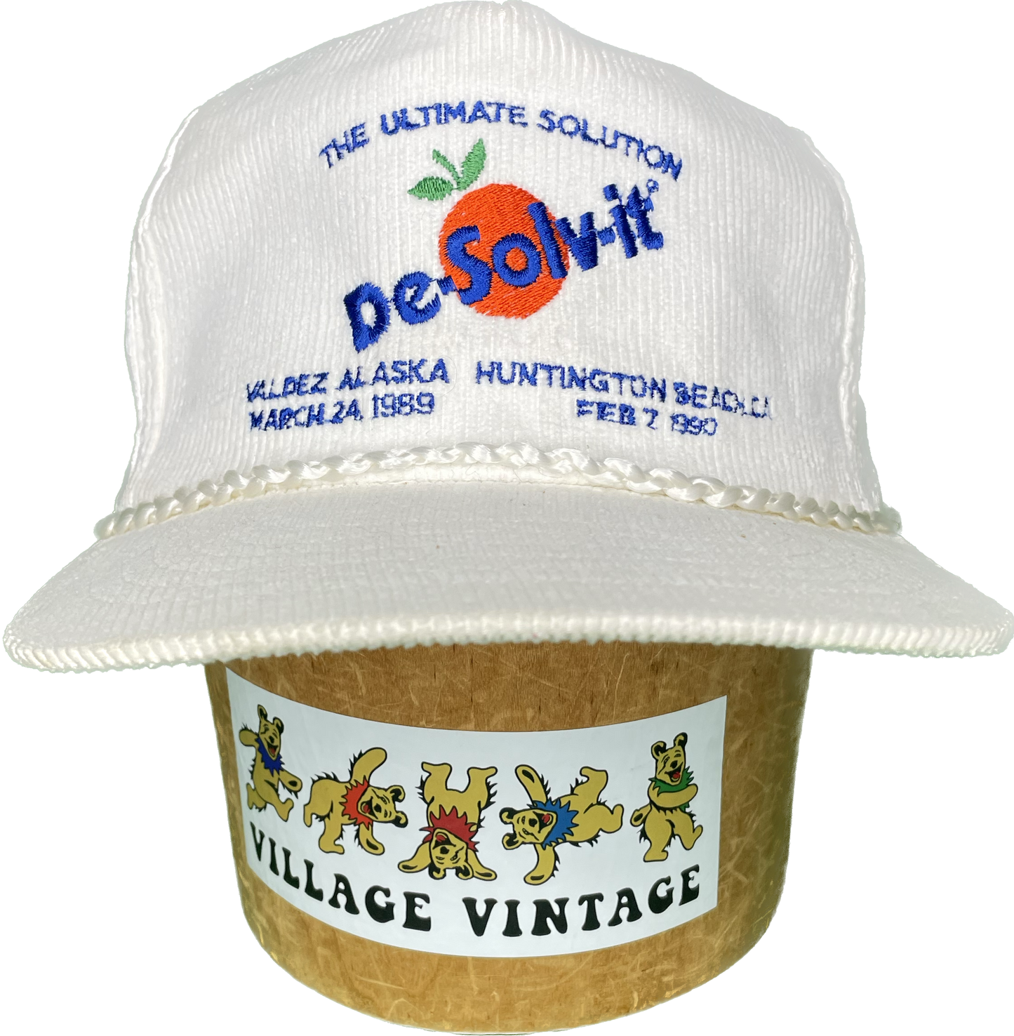 Vintage De Solv It Corduroy SnapBack Trucker Hat