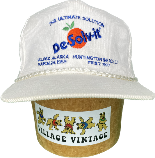 Vintage De Solv It Corduroy SnapBack Trucker Hat