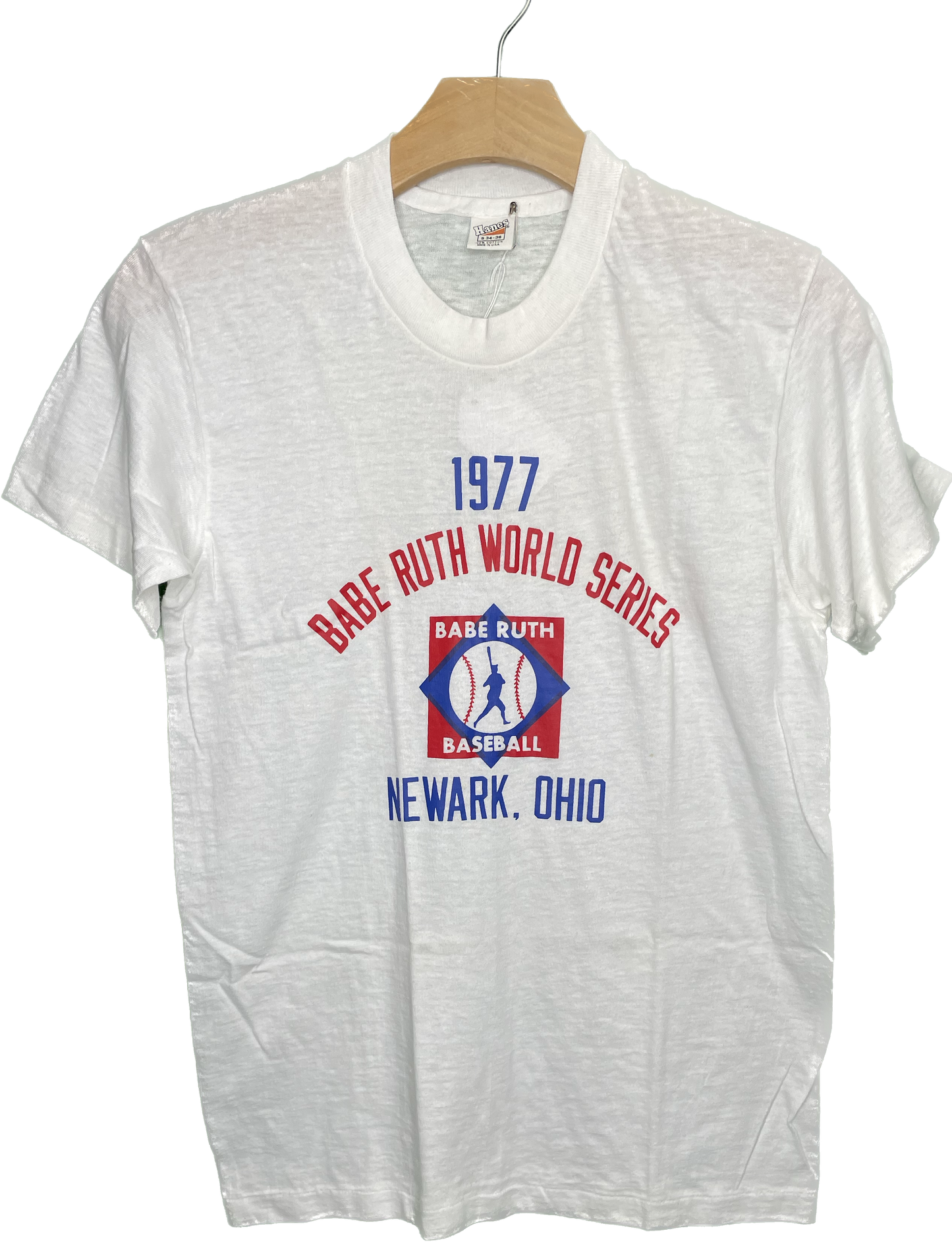 Vintage XS/S 70s Babe Ruth World Series Baseball Newark Ohio T-Shirt