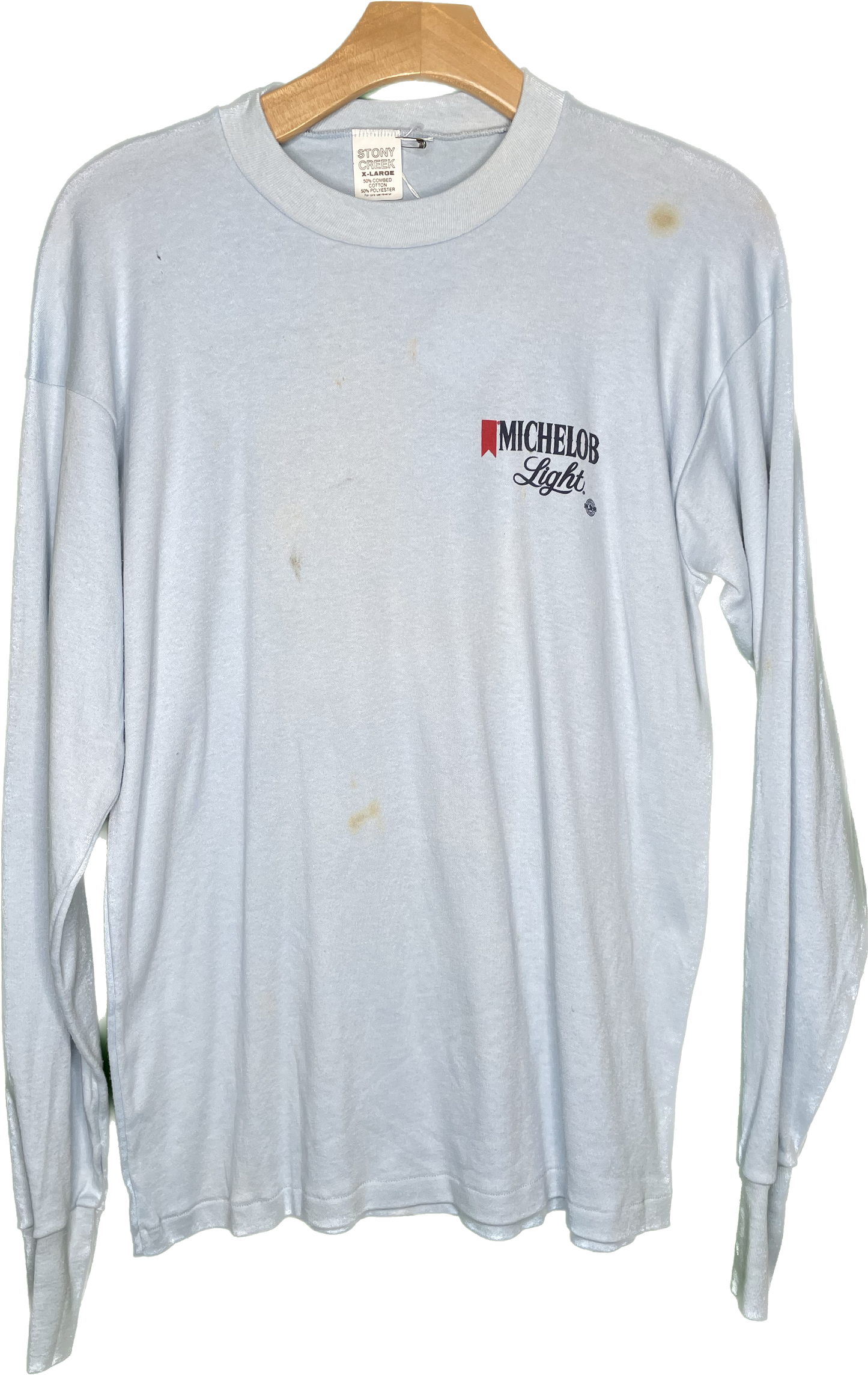Vintage M 80s Michelob Light Beer Long Sleeve T-Shirt