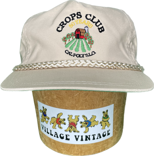 Vintage Cal Poly San Luis Obispo Crops Club Rope SnapBack Trucker Hat