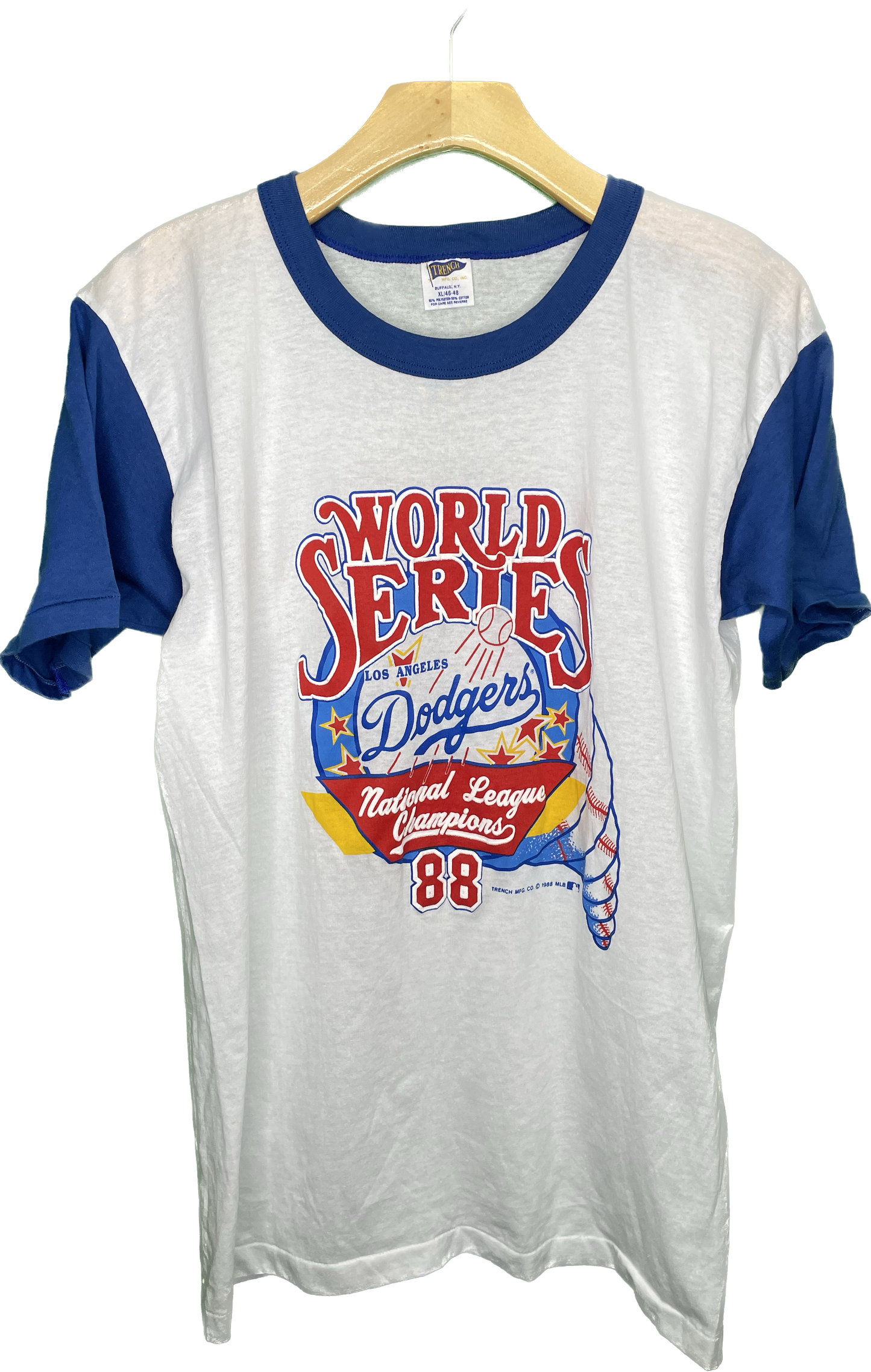Vintage S/M 1988 Los Angeles Dodgers National League Champions 88 Ringer T-Shirt