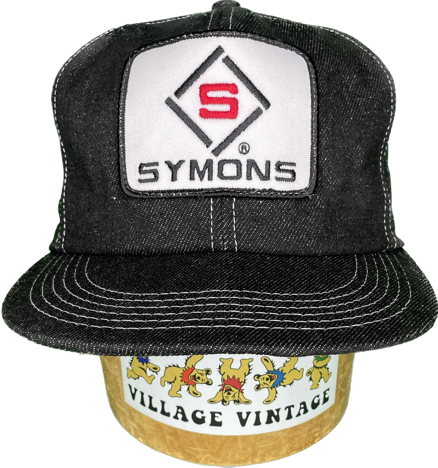 Vintage Symons Large Patch Denim Trucker SnapBack Hat