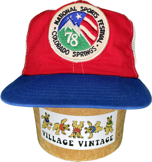 Vintage 70s Colorado National Sports Festival 1978 SnapBack Trucker Hat