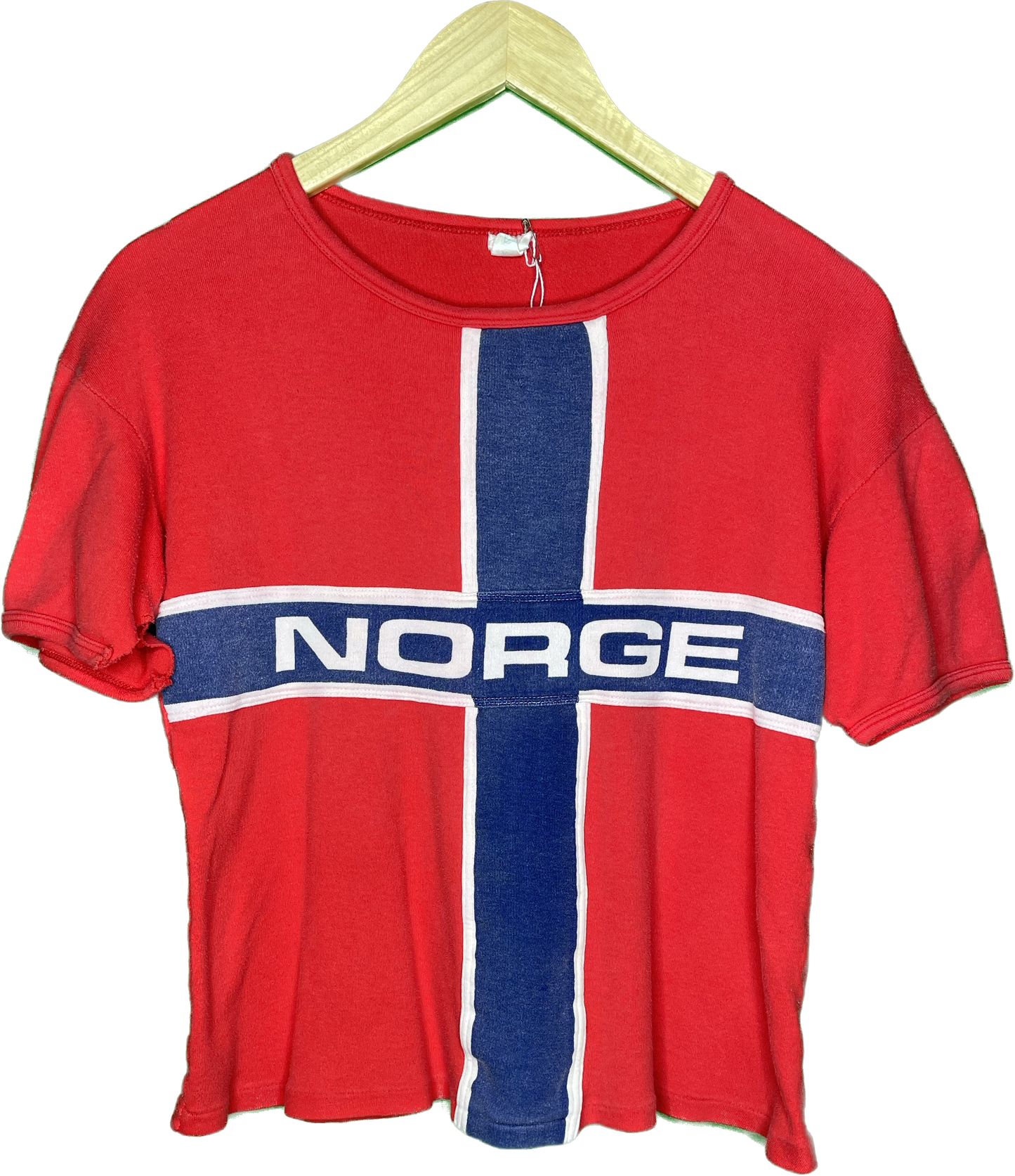 Vintage M 70s Norway Norge Flag Souvenir T-Shirt
