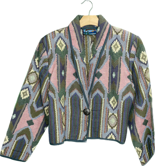 Vintage M/L Women’s Southwestern Crop Jacket