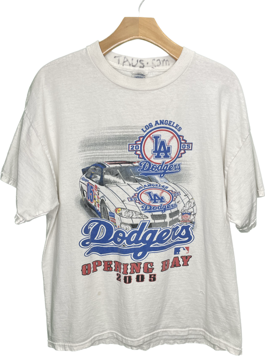 Vintage L Los Angeles Dodgers Nascar Y2K Racing Baseball T-Shirt