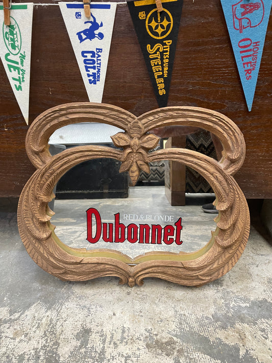 Vintage Dubonnet Red And Blonde Advertising Mirror