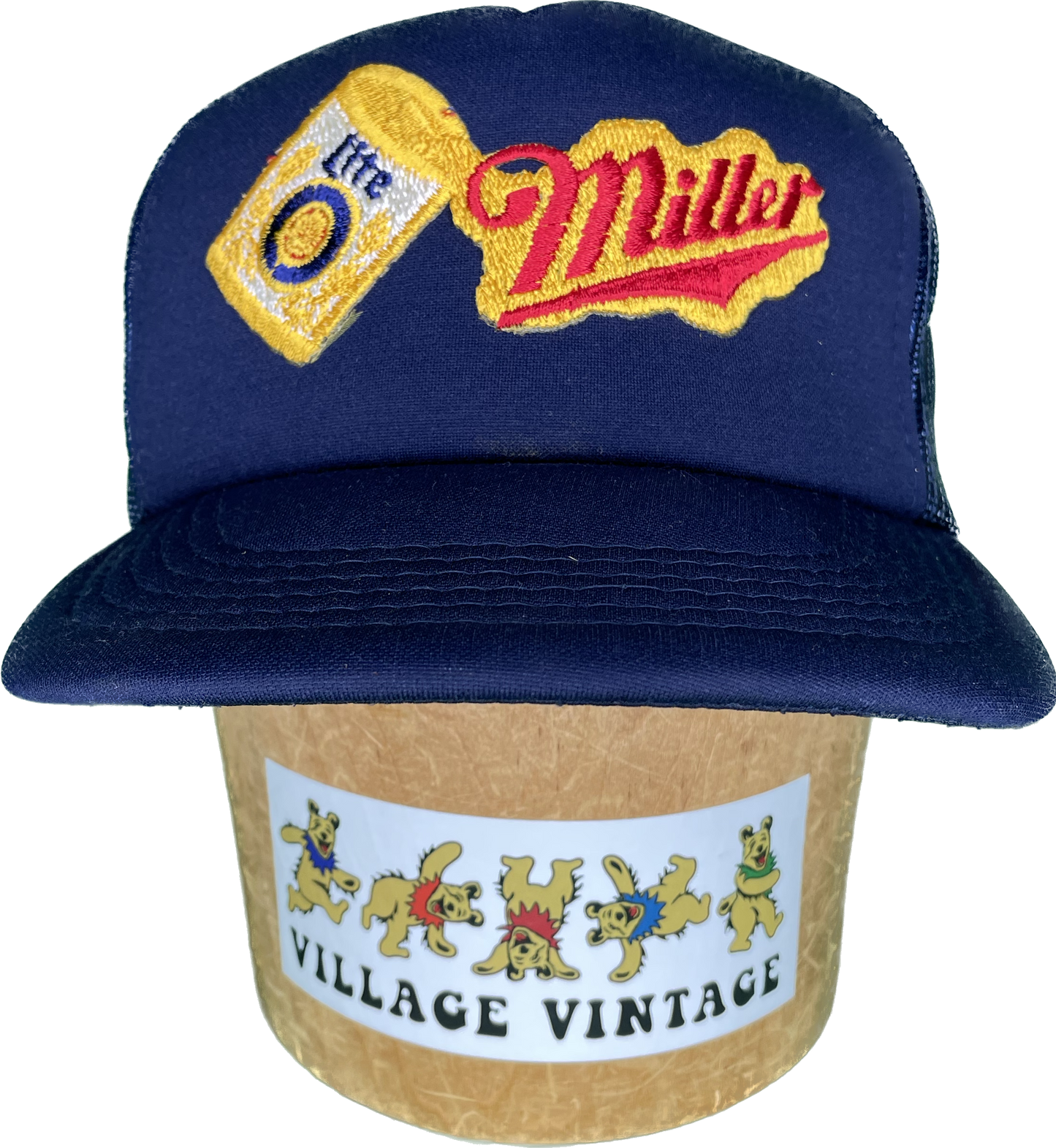 Vintage Miller Lite Beer Patch 80s SnapBack Trucker Hat