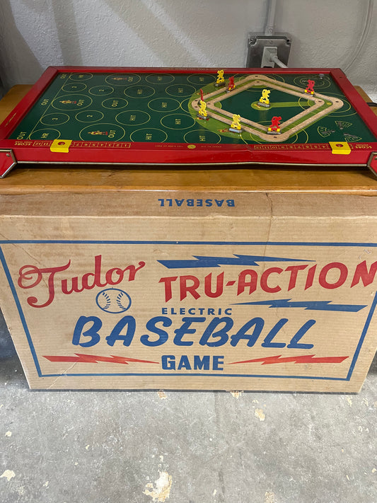 1950s Baseball Tudor TRu Action Electric Tabletop Board Game
