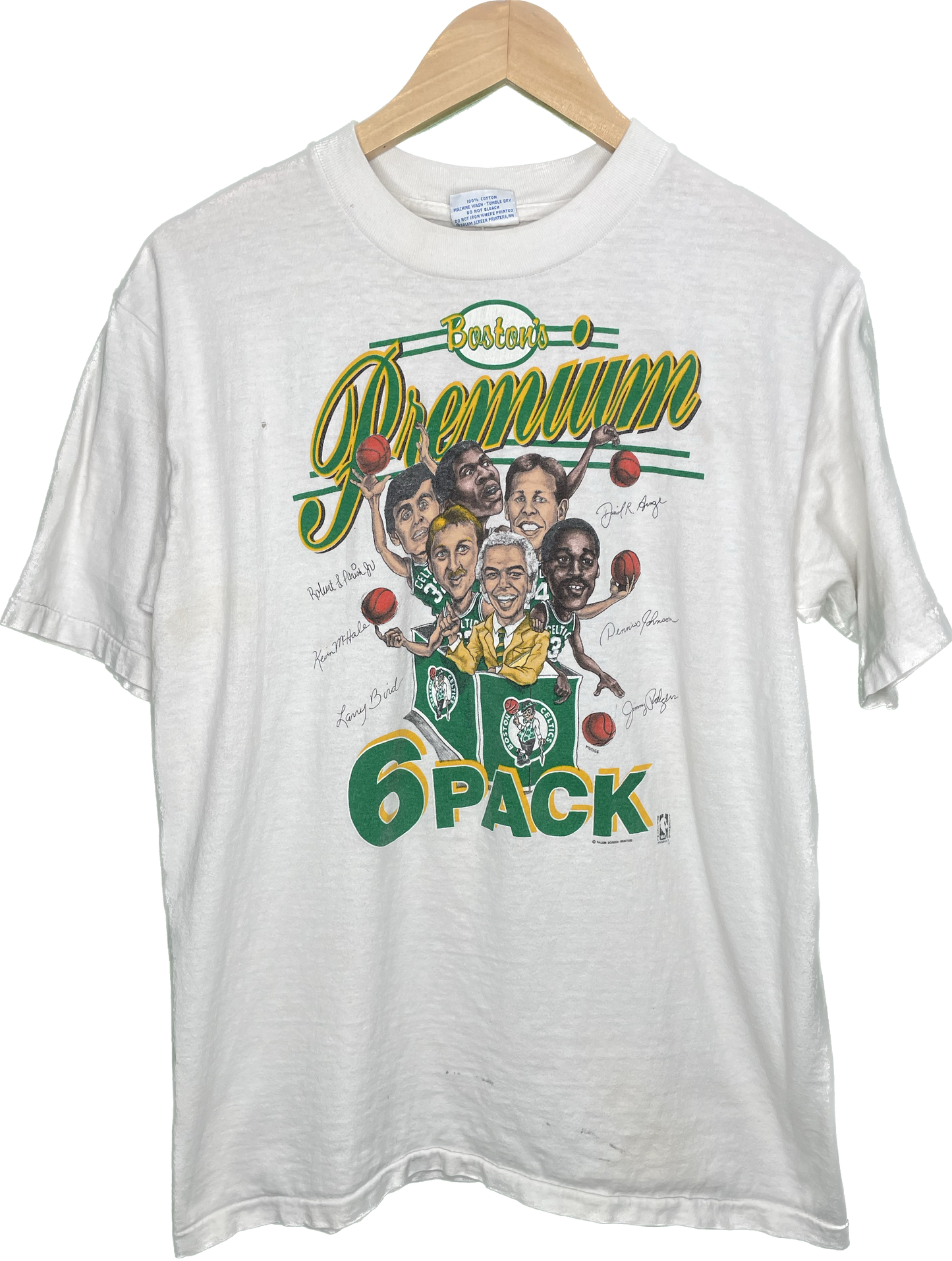 Vintage Boston Celtics Larry Bird NBA Basketball T-Shirt