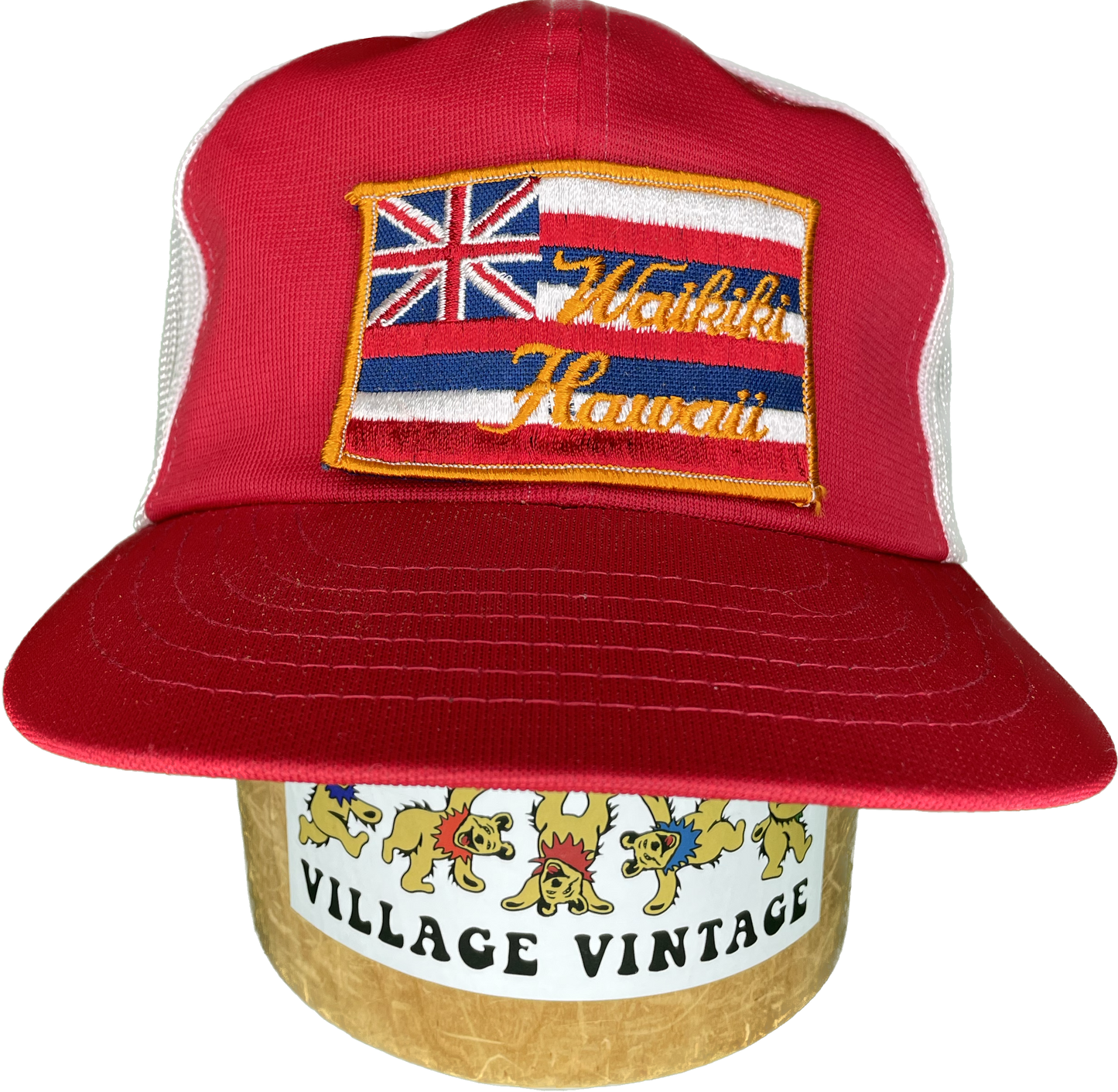 Vintage Waikiki Hawaii Souvenir Snapback Trucker Hat