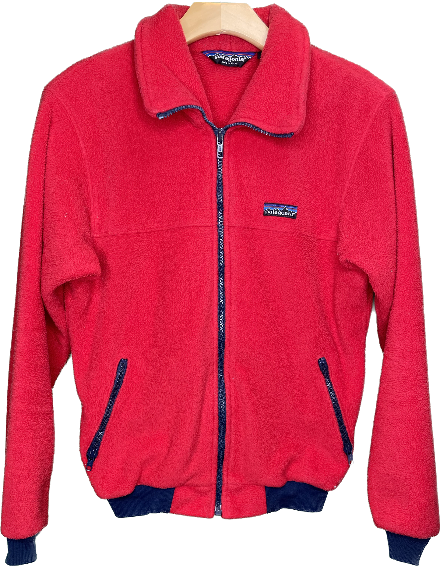 Vintage S/M Patagonia Red Zip Up Fleece Jacket