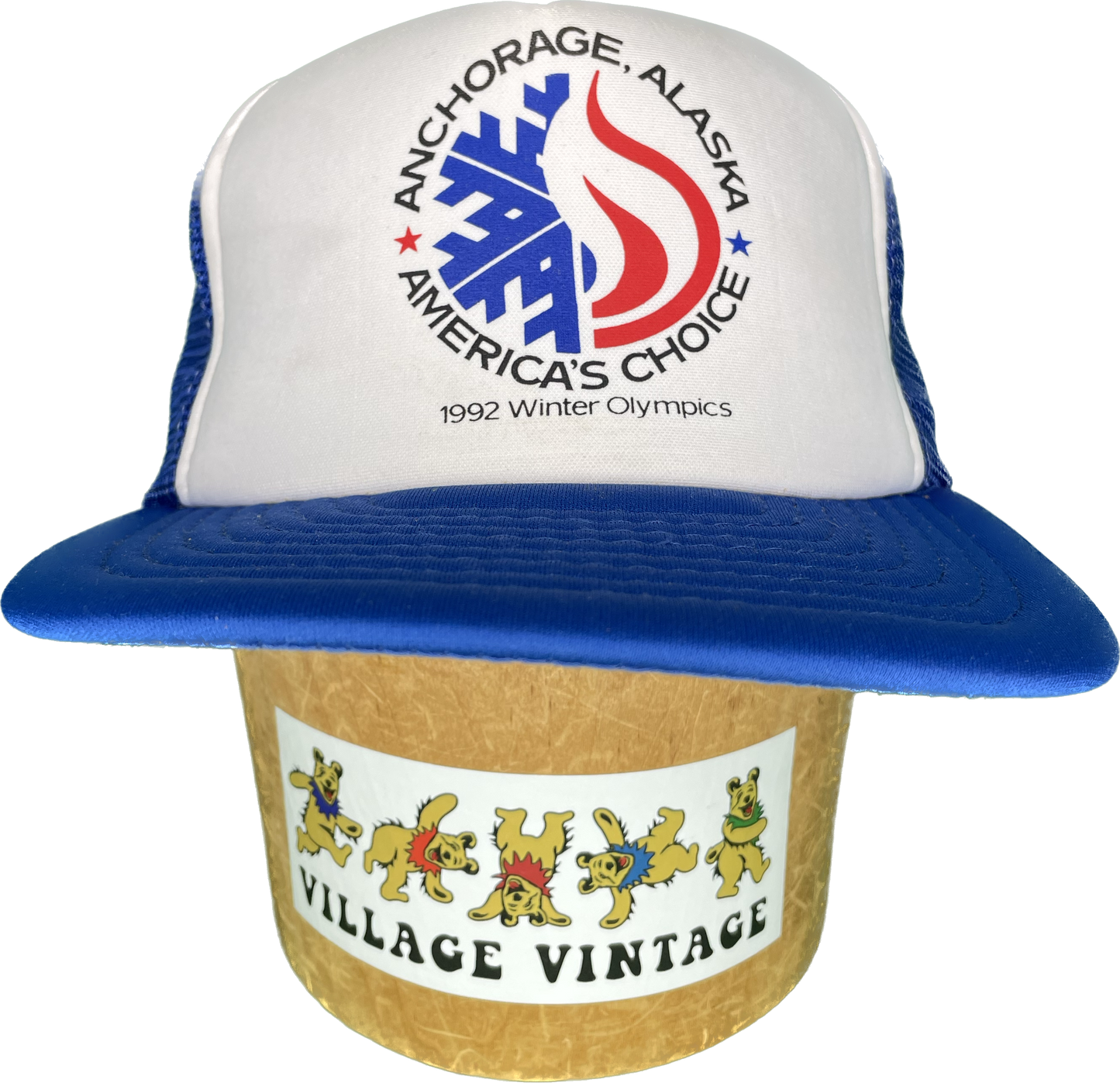 Vintage 1992 Winter Olympics Anchorage Alaska SnapBack Trucker Hat