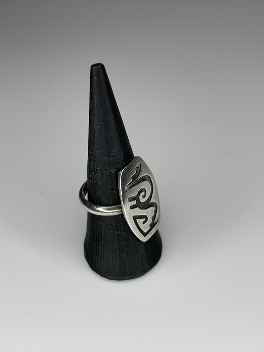 Vintage Sterling Silver Native Symbol Ring Size 7