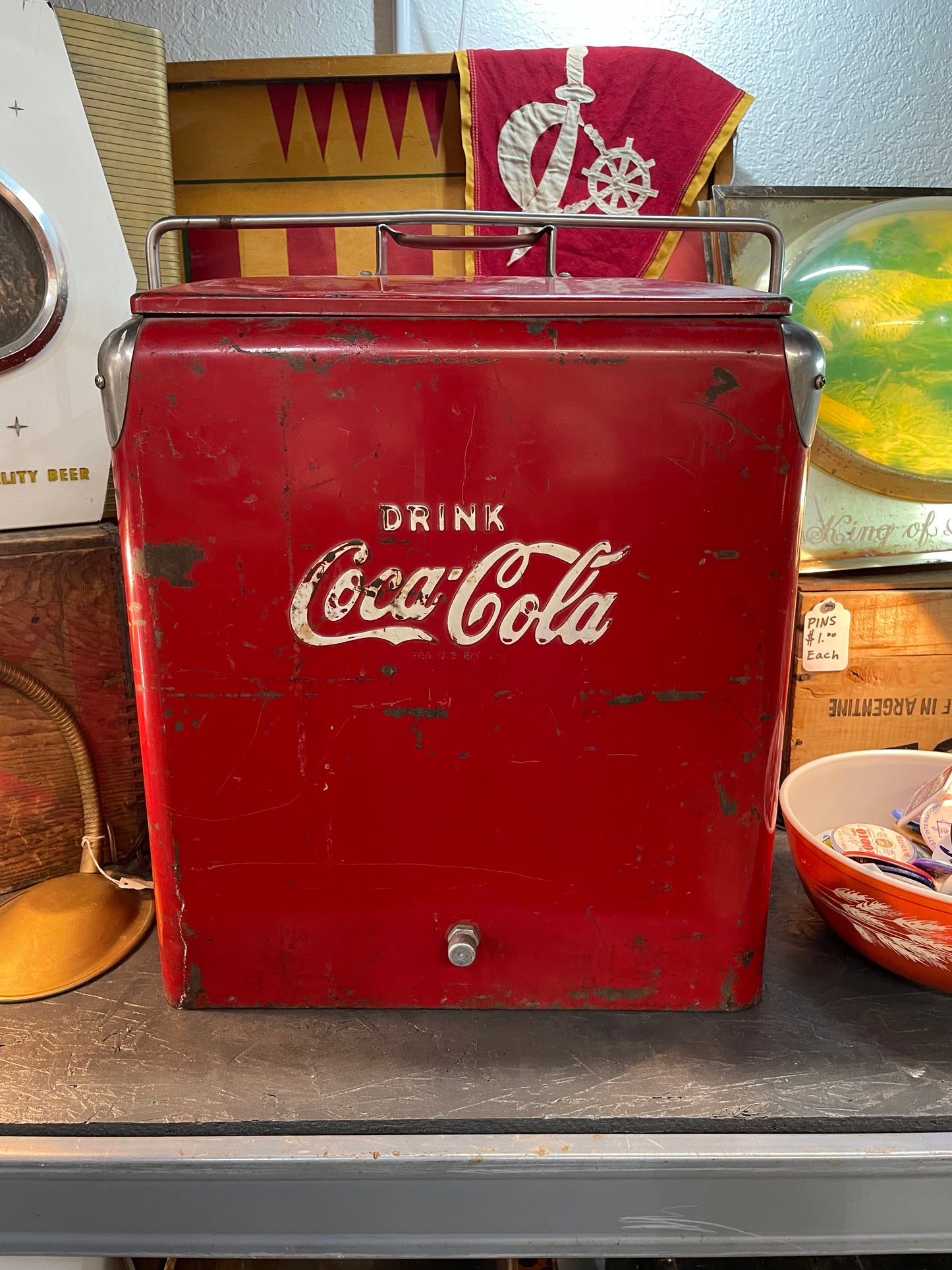 50s Coca Cola Cooler Ice Chest Large