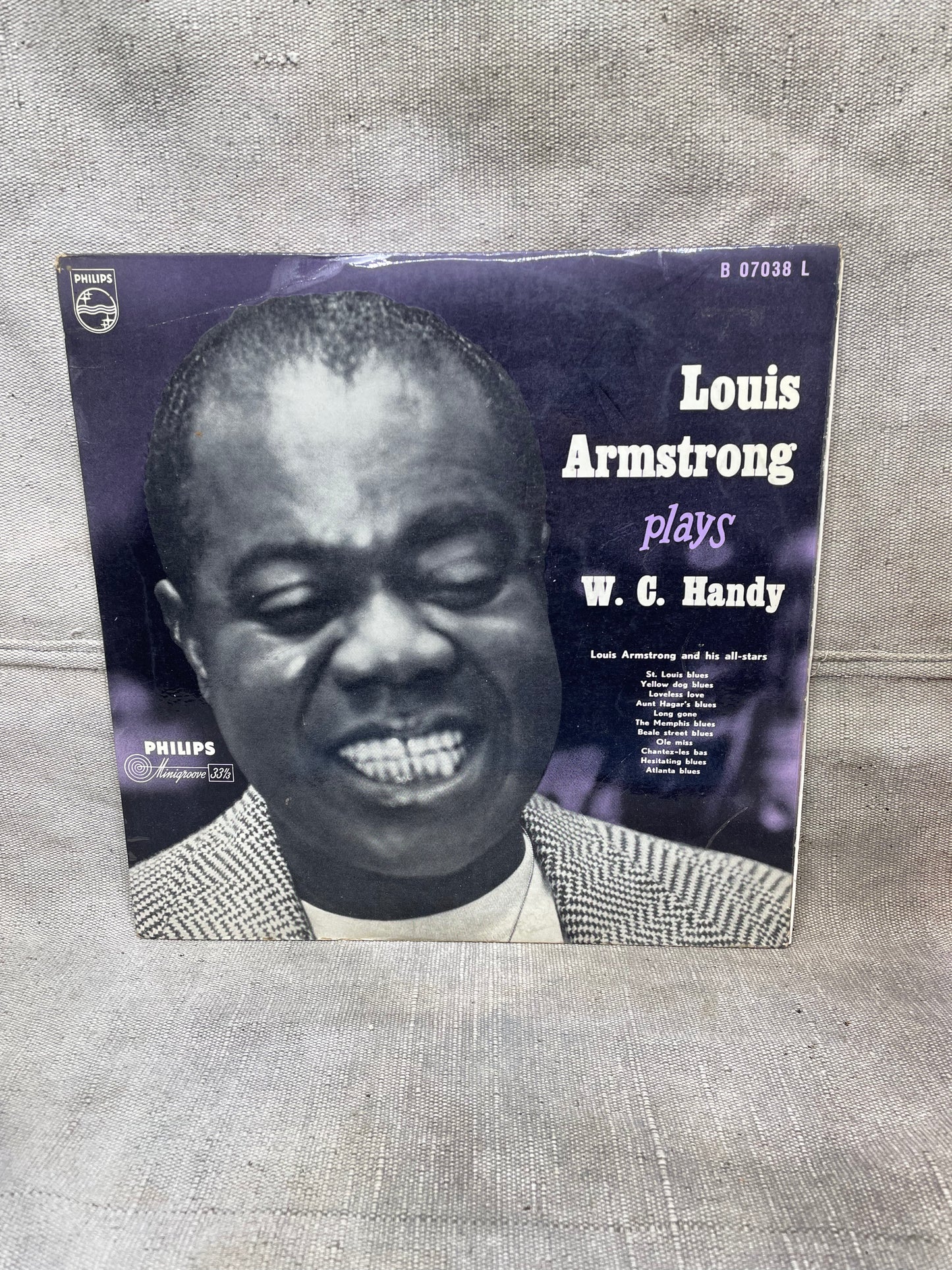 Vintage G G LOUIS ARMSTRONG Plays W.C. Handy Record LP