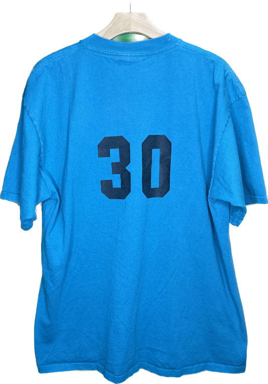 Vintage XL Recycle Reduce Rewear Village Vintage Merch Blue Short Sleeve Jersey T-Shirt