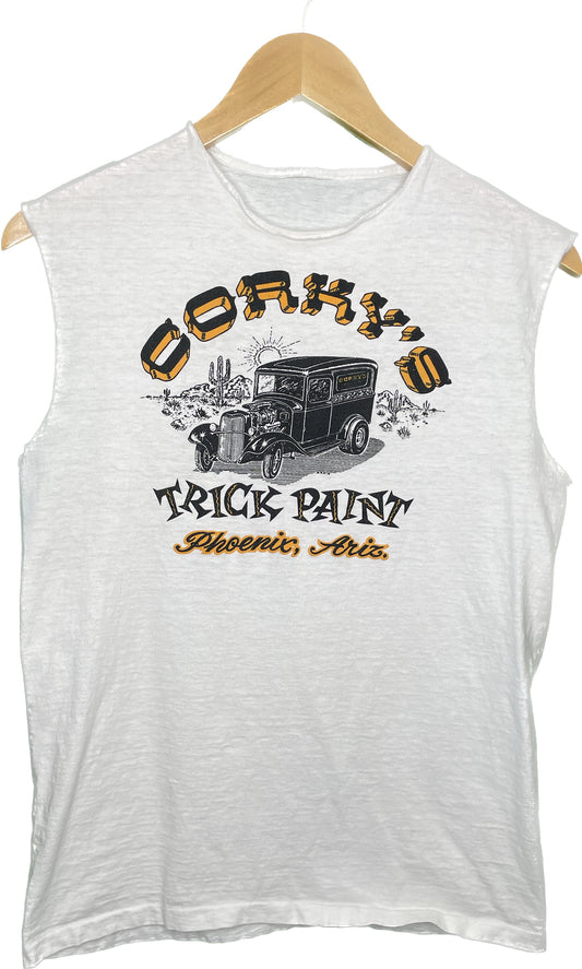 Vintage S Corky's Trick Paint Phoenix Arizona Cut Off T-Shirt