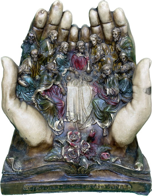 Vintage Last Supper Resin Hands Rare