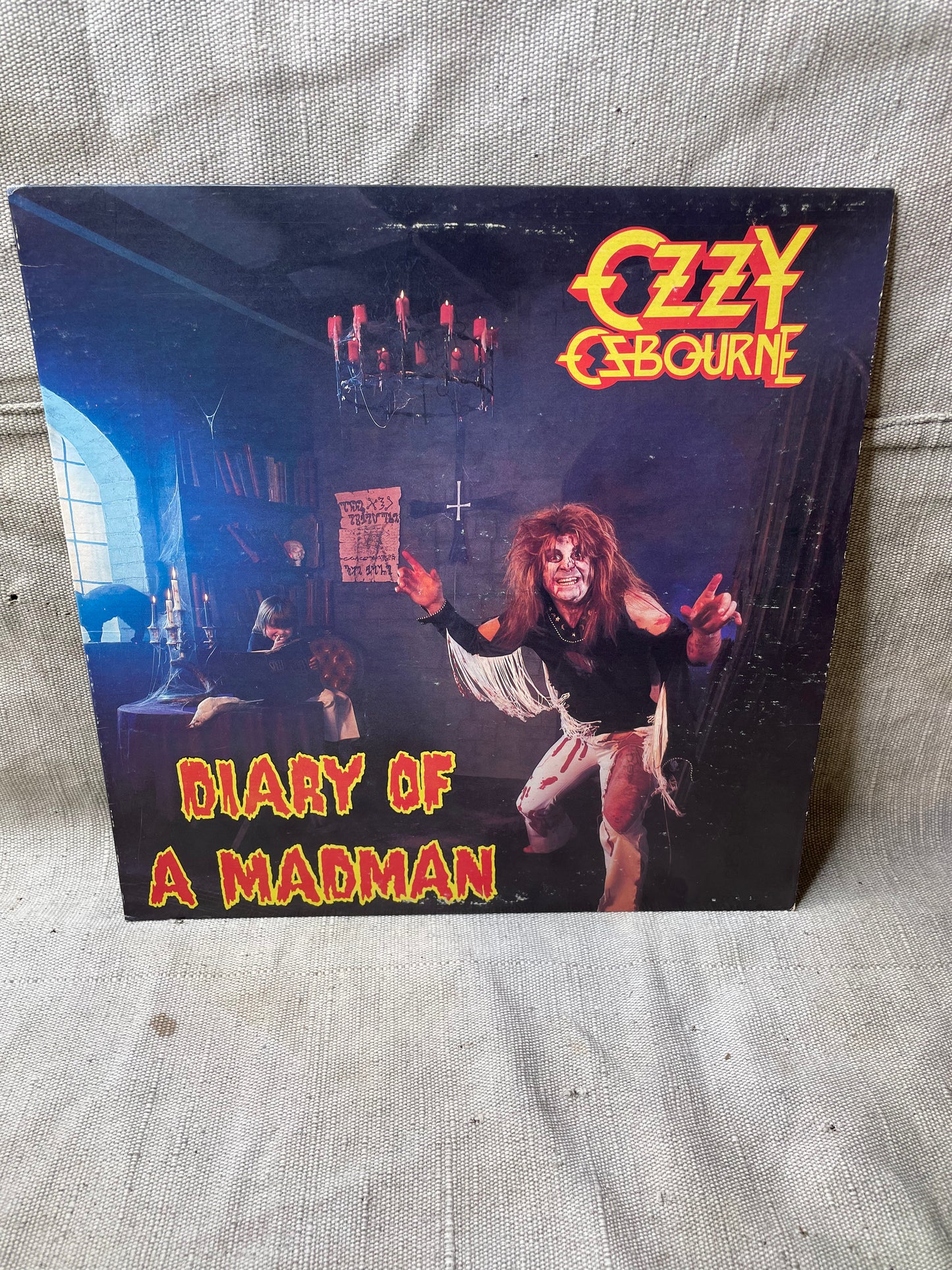 Vintage Ozzy Osbourne Diary Of A Madman LP Record G+ VG