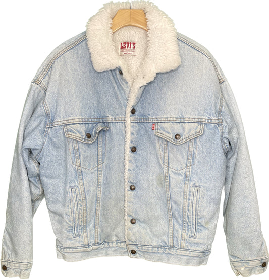 Vintage L Levis Sherpa Lined Denim Jacket