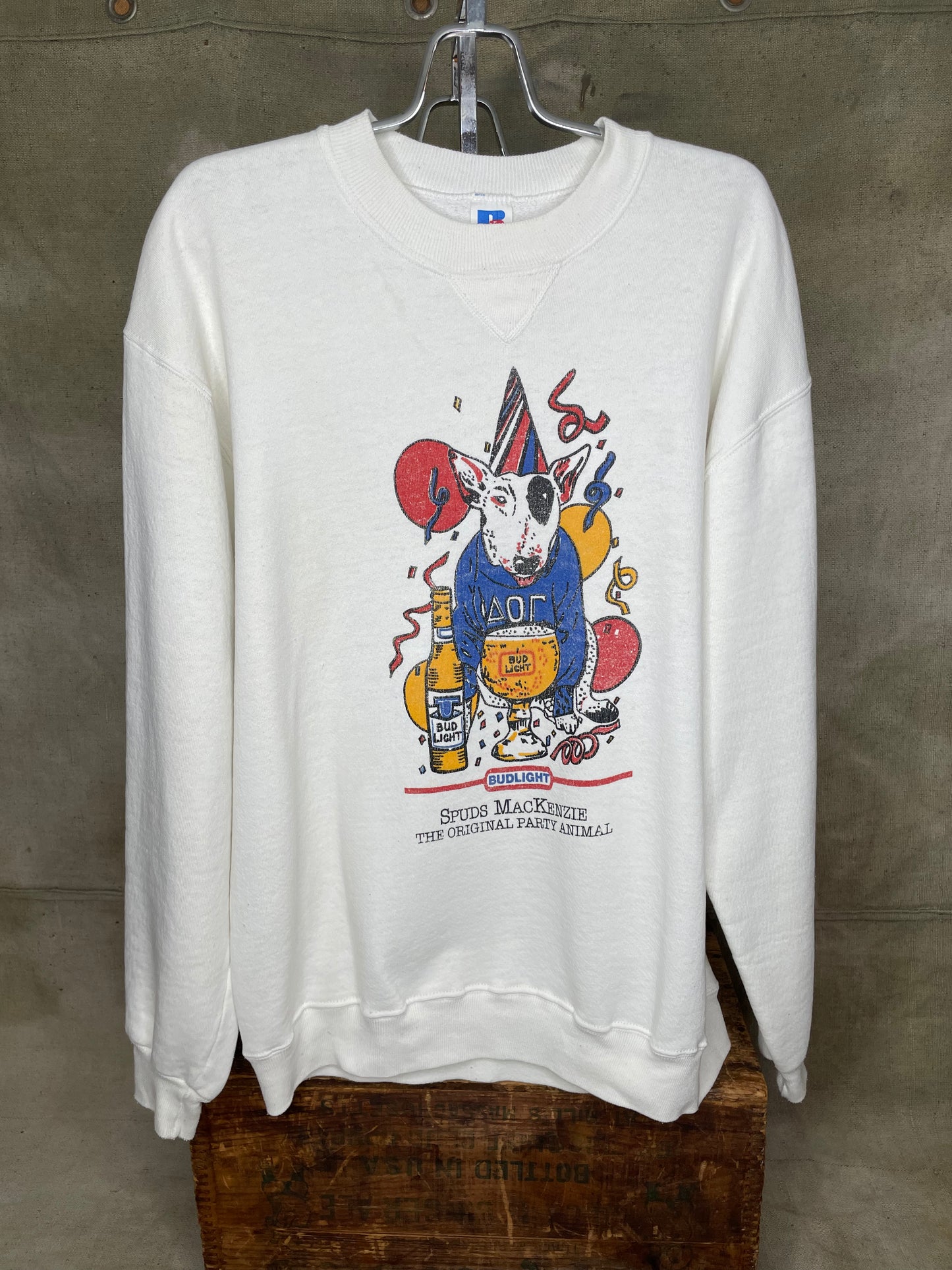 Vintage L Spuds Mackenzie The Original Party Animal Crewneck Sweatshirt 80s